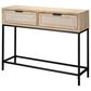 Splendor Living Parkwood 2-Drawer Console Table in Natural and Black, , large