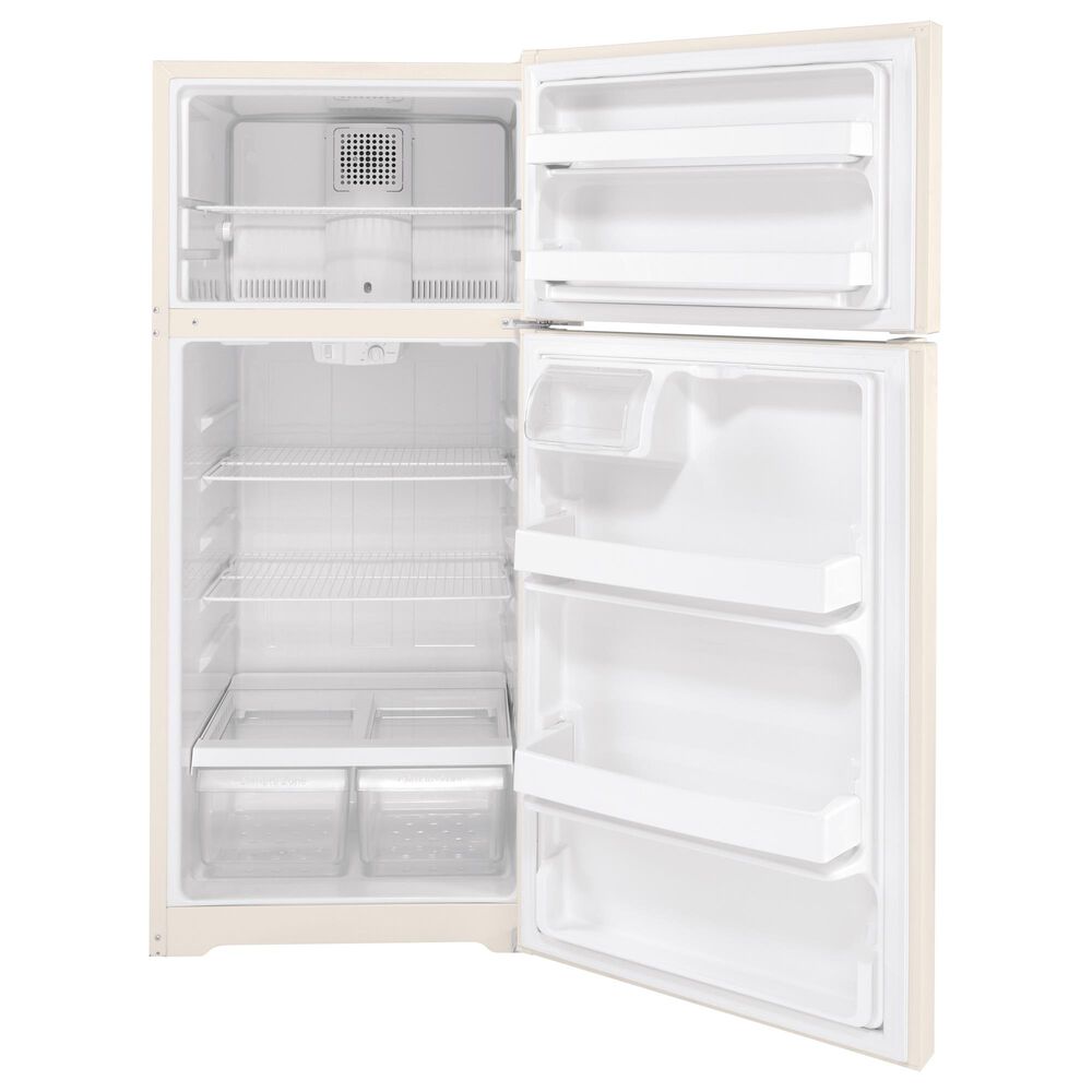 GE Appliances 16.6 Cu. Ft. Energy Star Top Freezer Refrigerator in Bisque, , large