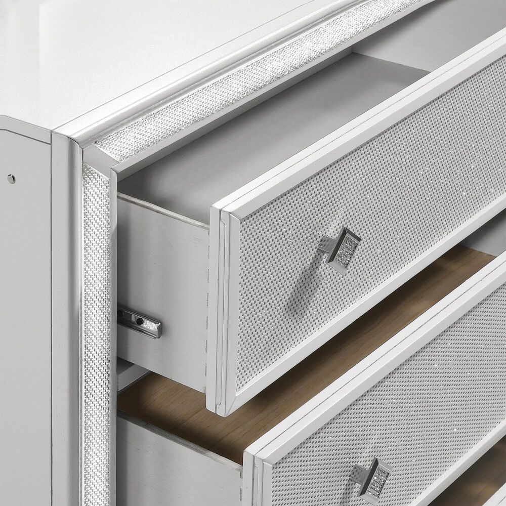 New Heritage Design Stardust 6-Drawer Dresser in White, , large