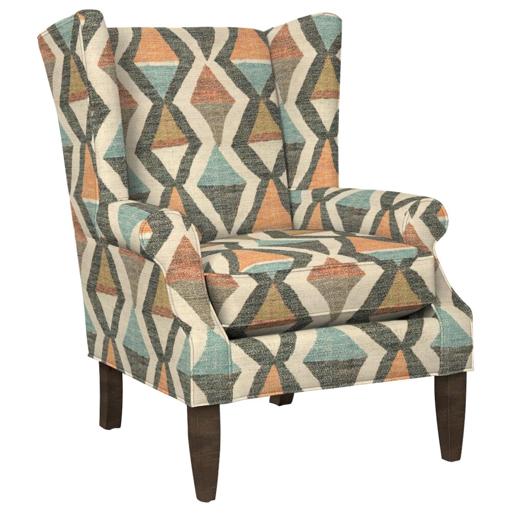 Hickorycraft Wing Chair in Anakin Cushion and Greige, , large