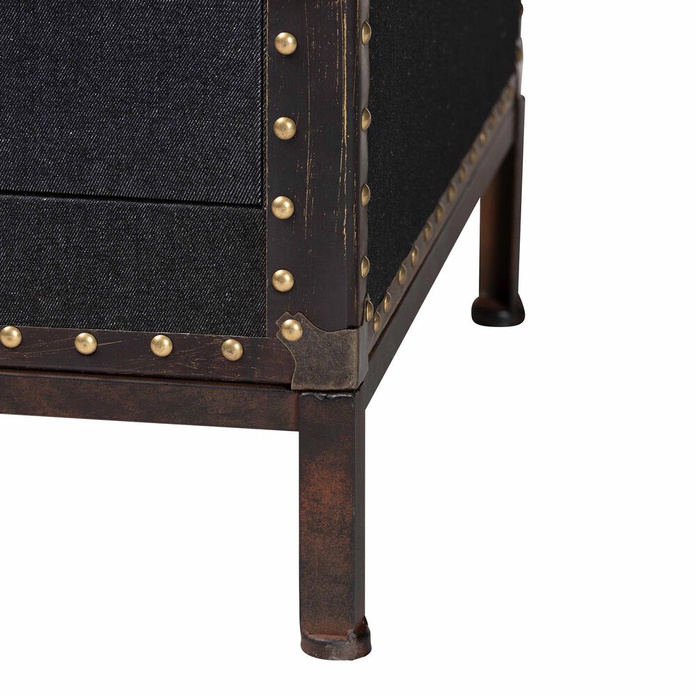 Baxton Studio Benton 4-Drawer Storage Cabinet in Black, , large