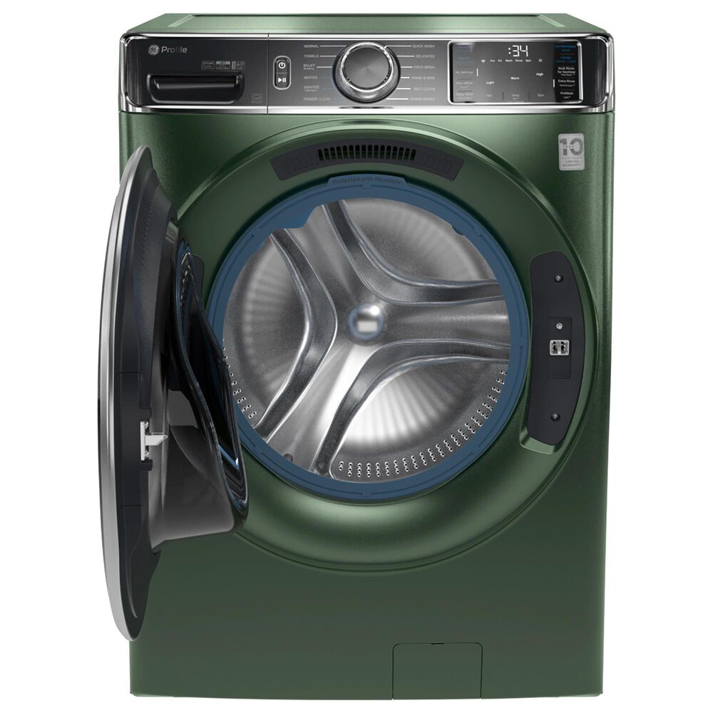 GE Profile 5.5 Cu. Ft. Smart Front Load Washer and 7.8 Cu. Ft. Electric Dryer Laundry Pair in Jade Green, , large