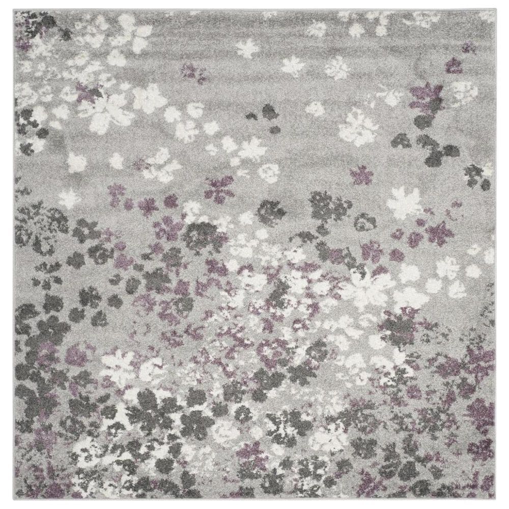 Safavieh Adirondack ADR115M 4" Square Light Grey and Purple Area Rug, , large