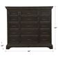 at HOME Caldwell Oversized 64inch x 69inch Master Chest in Caldwell Dark Brown with Black, , large
