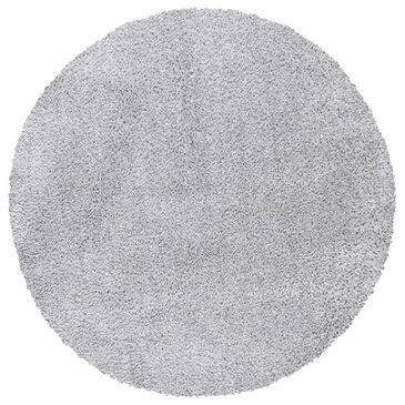 Safavieh August Shag AUG900G 3" Round Silver Area Rug, , large