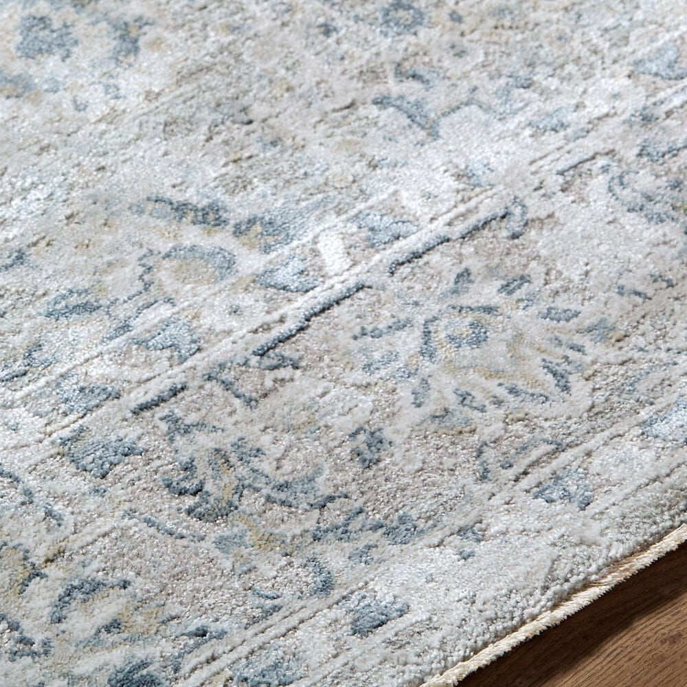 Surya Brunswick Light Gray, Charcoal, Cream, Dark Blue, Blue and Mustard 2&#39;7&quot; x 7&#39;3&quot; Runner, , large