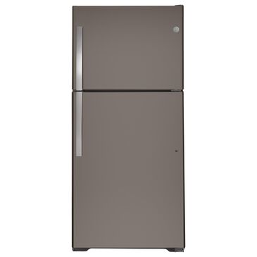 GE Appliances 21.9 Cu. Ft. Top-Freezer Refrigerator with High Gloss Handle in Slate, , large