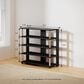 Noviland 5-Tier Shoe Rack in Americano and Stainless Steel, , large