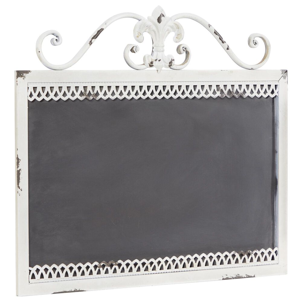 Maple and Jade 19&quot; x 22&quot; Farmhouse Abstract Wall Decor in Distressed White and Black, , large