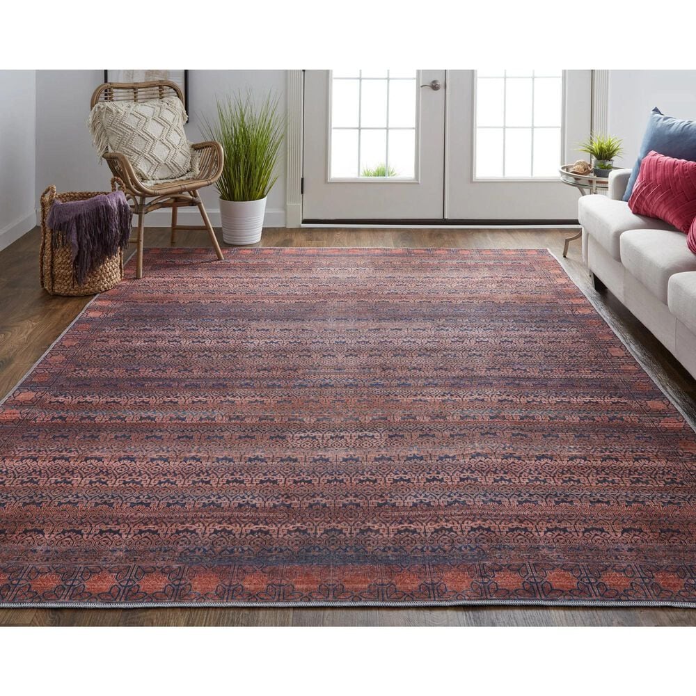 Feizy Voss 10&#39;6&quot; x 14&#39; Tan and Blue Area Rug, , large