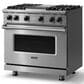 Viking Range 5 Series 36" Sealed Burner Gas Range in Stainless Steel, , large