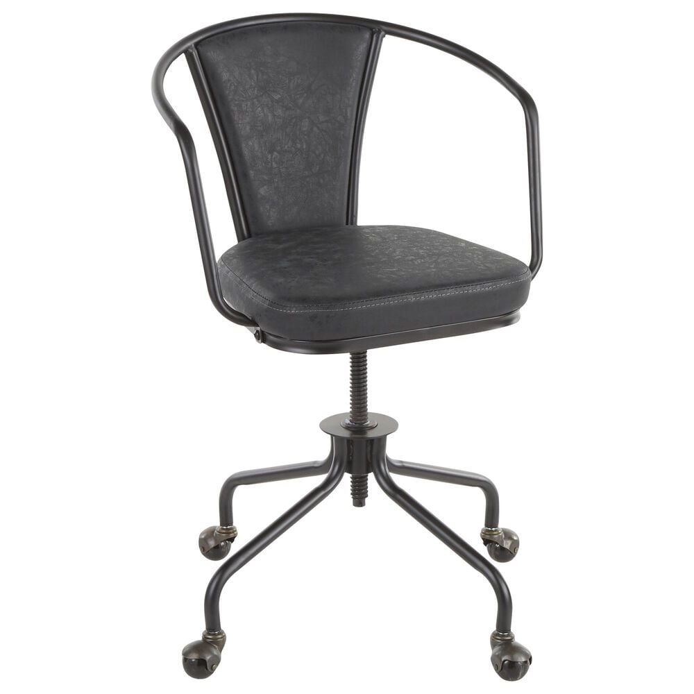 Lumisource Oregon Task Chair in Dark Grey/Black, , large