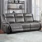 New Heritage Design Enzo Manual Reclining Sofa in Gray, , large