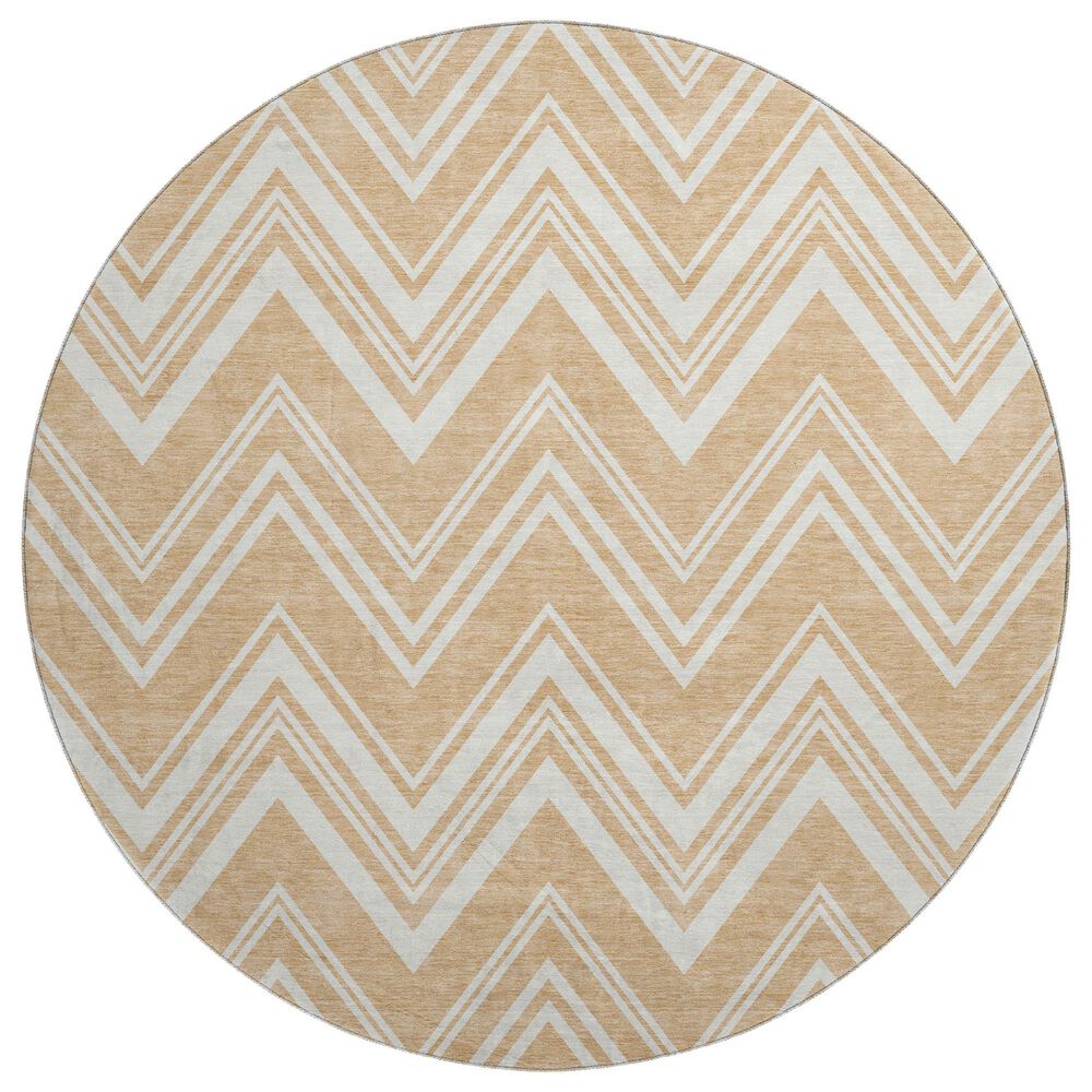 Dalyn Rug Company The Reserve TR17 Peach 8" Round Indoor/Outdoor Area Rug, , large