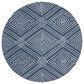 Safavieh Micro-Loop MLP608N 5" Round Navy and Ivory Area Rug, , large