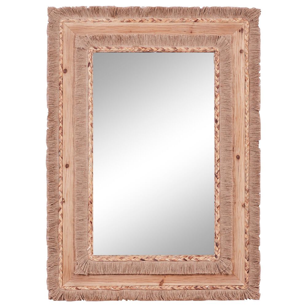 Maple and Jade 26" x 36" Wall Mirror in Natural Brown, , large