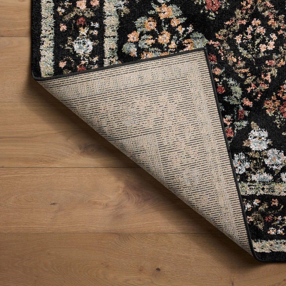 Rifle Paper Co Laurel Parquet 2&#39;8&quot; x 10&#39; Black Runner, , large