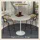 Leisuremod LeisureMod Verve Collection Modern Bar Height Table White Base with 48 Round Light Natural Wood MDF Top, , large