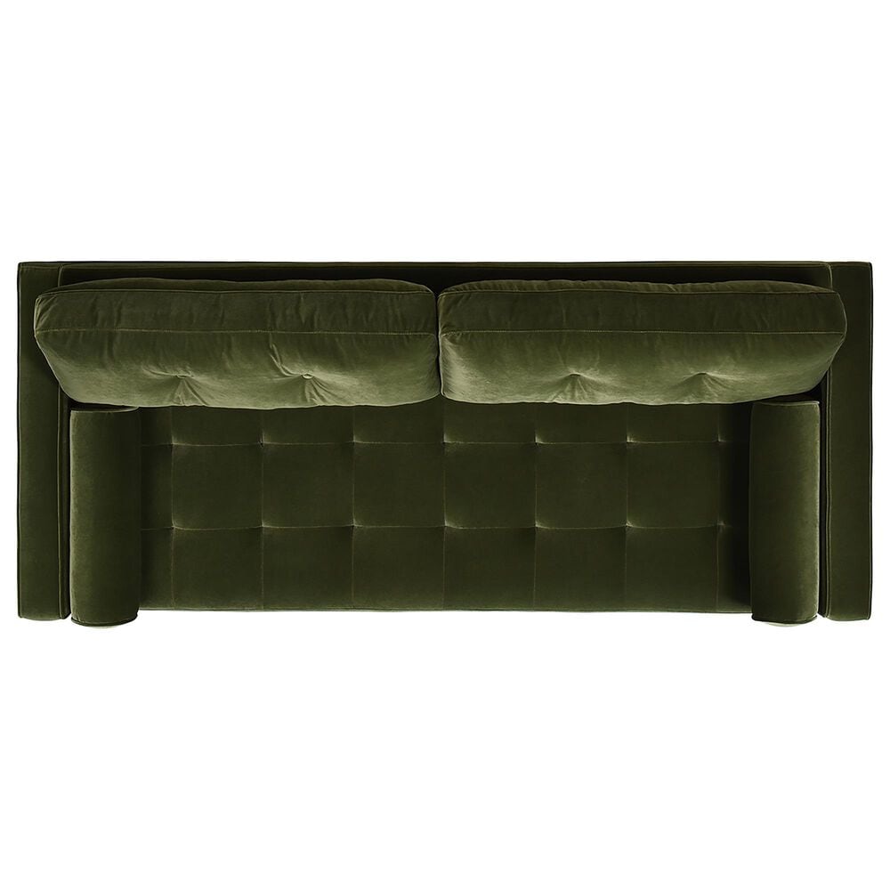 Jennifer Taylor Home Nicholas Stationary Sofa in Olive Green Velvet, , large