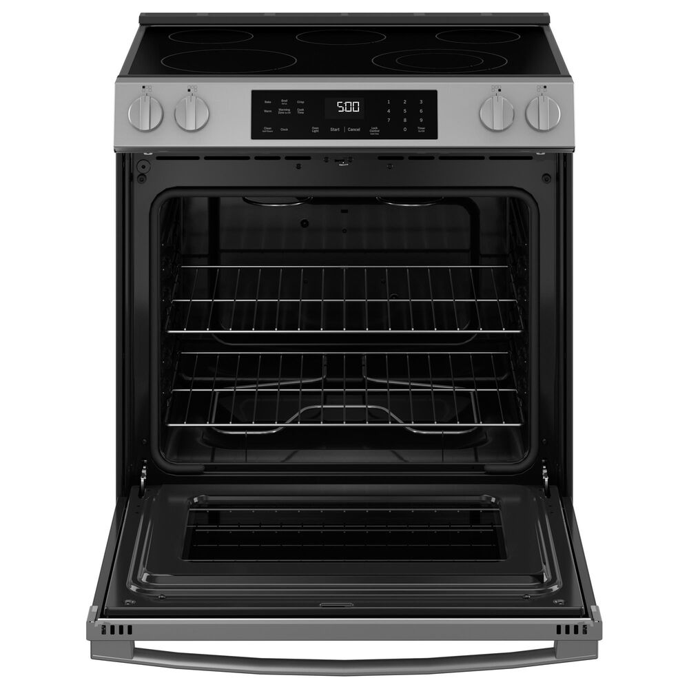 GE Appliances 30&quot; Slide-In Electric Range with Self-Clean in Stainless Steel and Black, , large