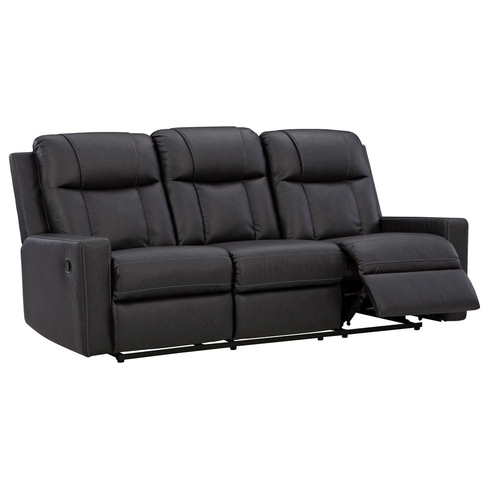 Ashley Mackmenville Manual Reclining Sofa in Carbon, , large