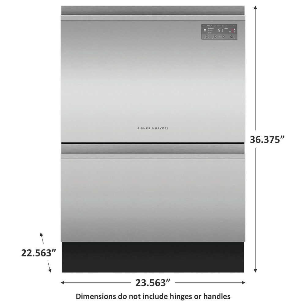Fisher &amp; Paykel 24&quot; Built-Under Smart Double Drawer Dishwasher with 42 dBA in Stainless Steel, , large