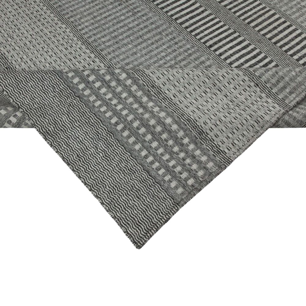 Harounian Rugs Kilim Casablanca 6&#39; x 9&#39; Silver and Grey Area Rug, , large