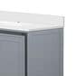Lexora Home Ziva 80" Double Bathroom Vanity in Dark Grey with 2 cm White Quartz Top and Rectangular Sinks, , large