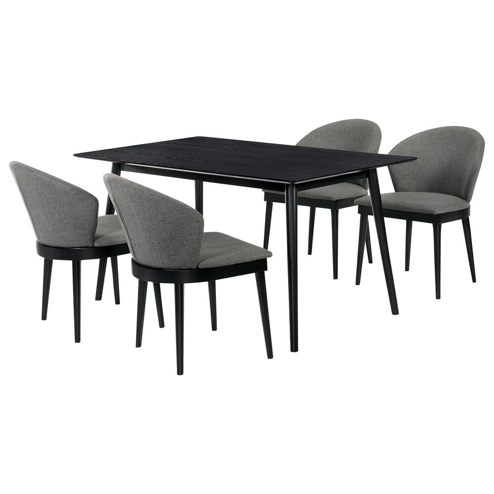 Blue River Westmont and Juno 5-Piece Dining Set with Charcoal Cushion in Black, , large