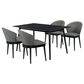 Blue River Westmont and Juno 5-Piece Dining Set with Charcoal Cushion in Black, , large