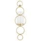Maple and Jade 25" Stacked Circle Single Indoor/Outdoor Wall Mount Candle Holder in Satin Gold and Clear, , large