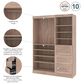 Bestar Pur 61" Closet Organizer in Rustic Brown, , large