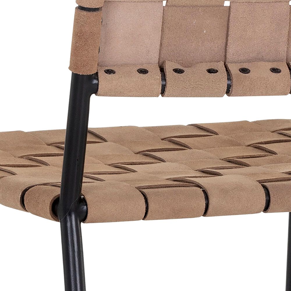 Sunpan Trading &amp; Importing Omari Dining Chair in Light Tan and Black, , large