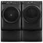 GE Appliances 5 Cu. Ft. Front Load Washer and 7.8 Cu. Ft. Gas Dryer Laundry Pair with 16" Pedestal in Carbon Graphite, , large