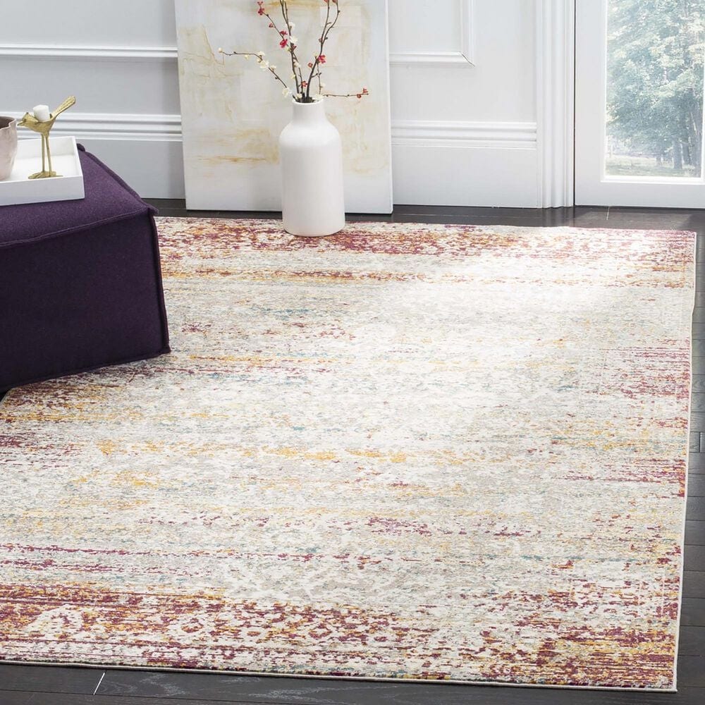 Safavieh Aria ARA156R 9&#39; x 12&#39; Red and Creme Area Rug, , large