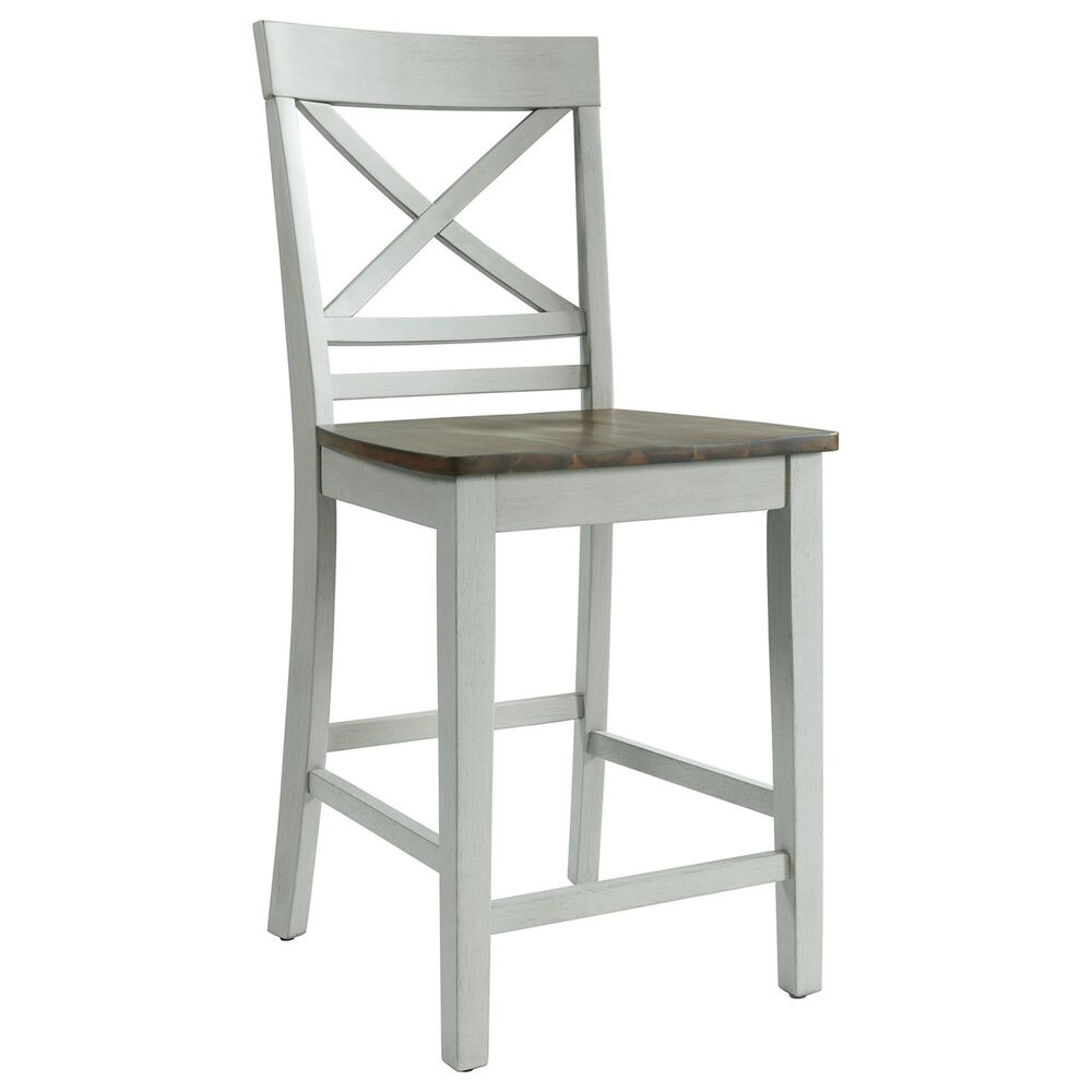 Mayberry Hill El Paso 7-Piece Counter Dining Set in Natural and Gunmetal, , large