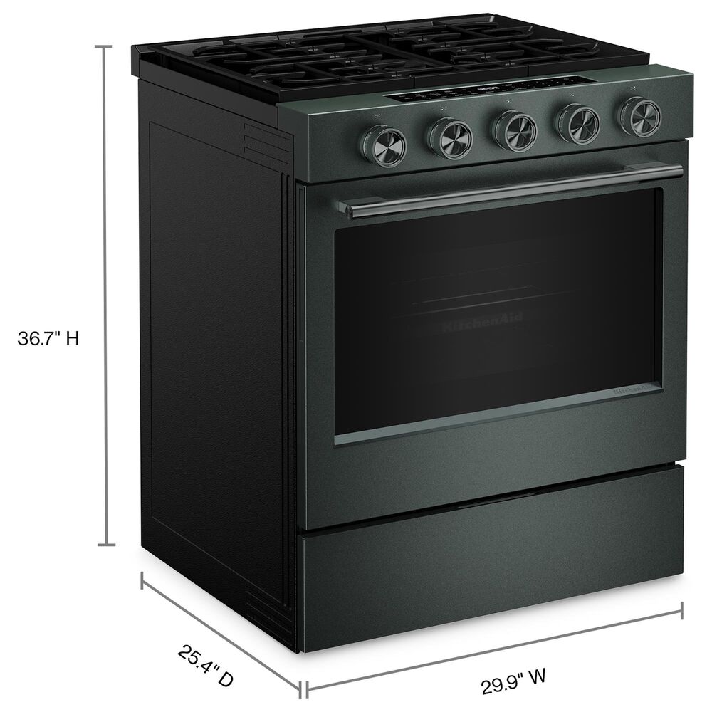 KitchenAid 5.0 Cu. Ft. Smart Slide-in Gas Range with Convection Cooking Modes and 2-in-1 Burner in Juniper, , large