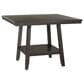 Linon Home Decor Spiva Counter Height Table with Lazy Susan in Grey - Table Only, , large