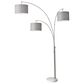 Adesso Bowery 3-Arm Arc Floor Lamp in Brushed Steel, , large