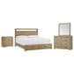 Riva Ridge Modern Loft 4-Piece King Storage Bedroom Set in Khaki, , large