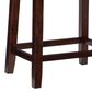 Linon Home Decor Claridge Counter Stool with Brown Cushion in Dark Brown (Set of 2), , large