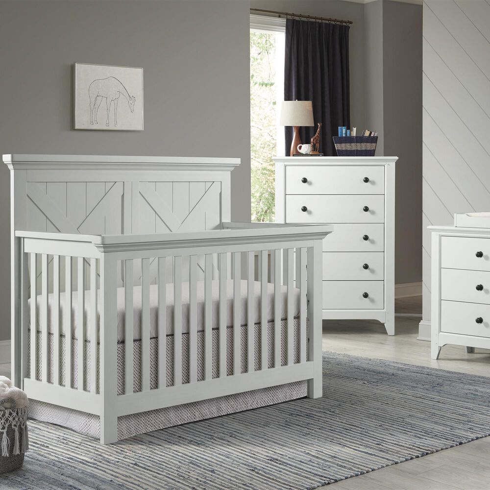 Eastern Shore Tahoe Convertible Crib in Rustic Seashell White, , large