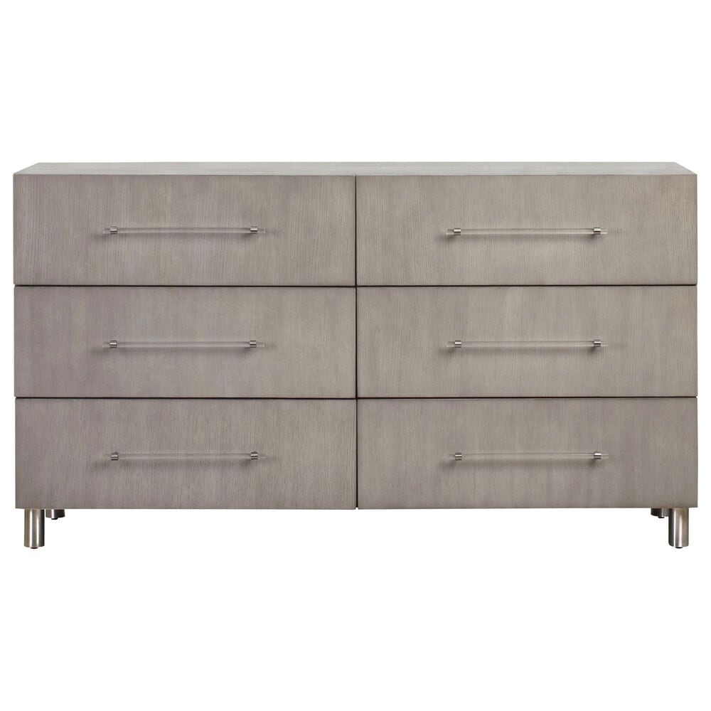 Urban Home Argento 6-Drawer Dresser and Mirror in Misty Grey, , large