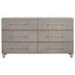Urban Home Argento 6-Drawer Dresser and Mirror in Misty Grey, , large