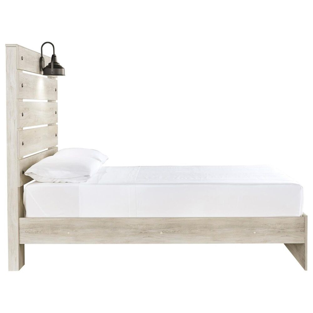 Ashley Cambeck Full Panel Bed in Whitewash with Lighting, , large