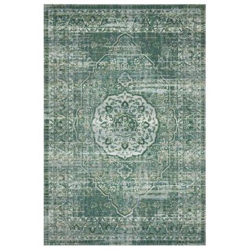 Loloi Mika 6"7" x 9"4" Green and Mist Area Performance Rug, , large