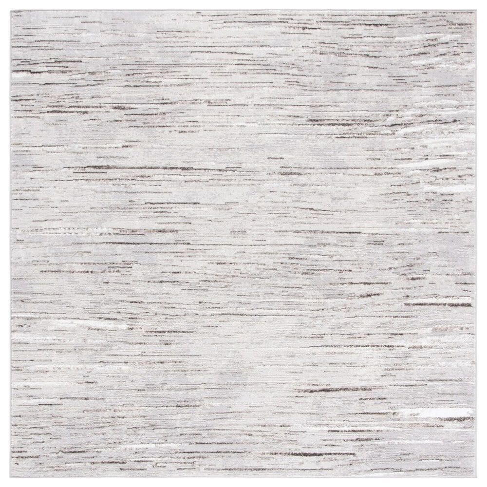 Safavieh Orchard Striped 6"7" Square Grey and Light Grey Area Rug, , large