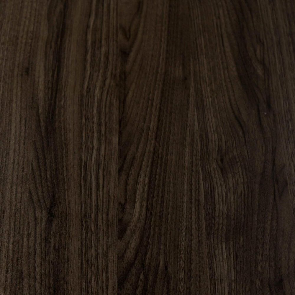 Leisuremod LeisureMod Verve Collection Modern Bar Height Table Black Base with 27 Round Dark Walnut MDF Top, , large