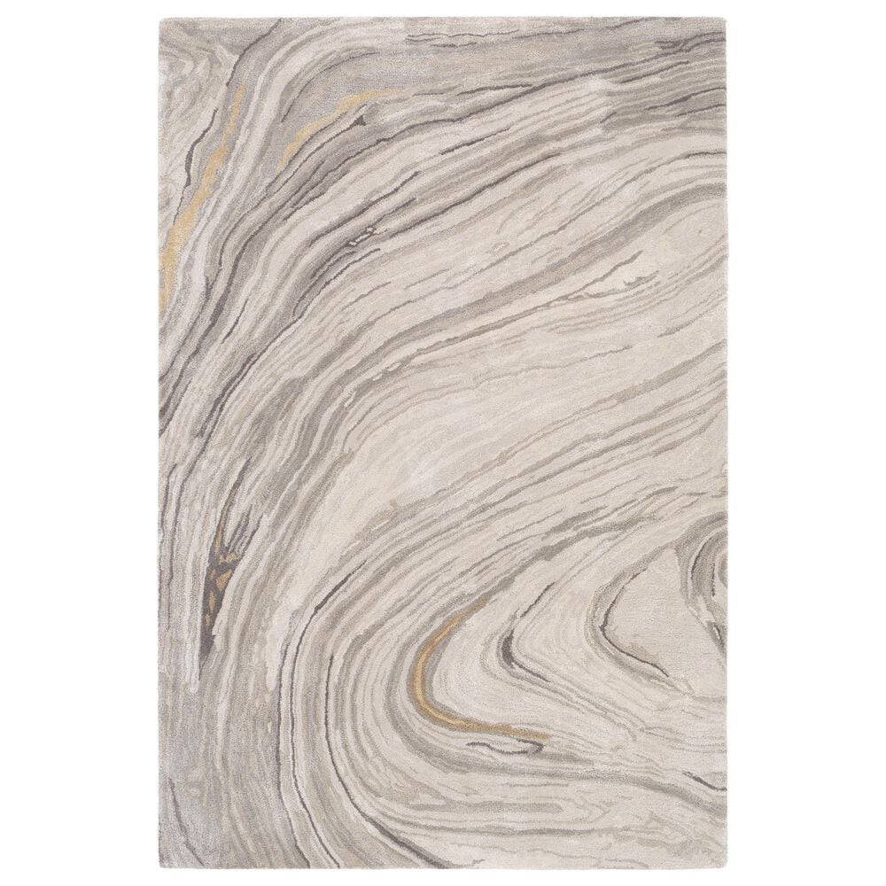 Surya Kavita 5" x 7"6" Gray, Charcoal, Mustard and Brown Area Rug, , large