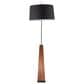 LumiSource Robyn Mid-Century Modern Floor Lamp in Walnut Wood and Black Linen Shade by LumiSource, , large